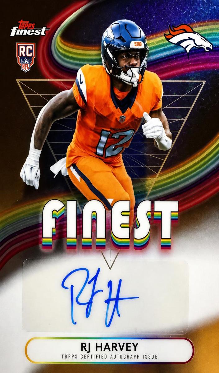 RJ Harvey 2025 Topps Finest Rookie Finest Autographs Football