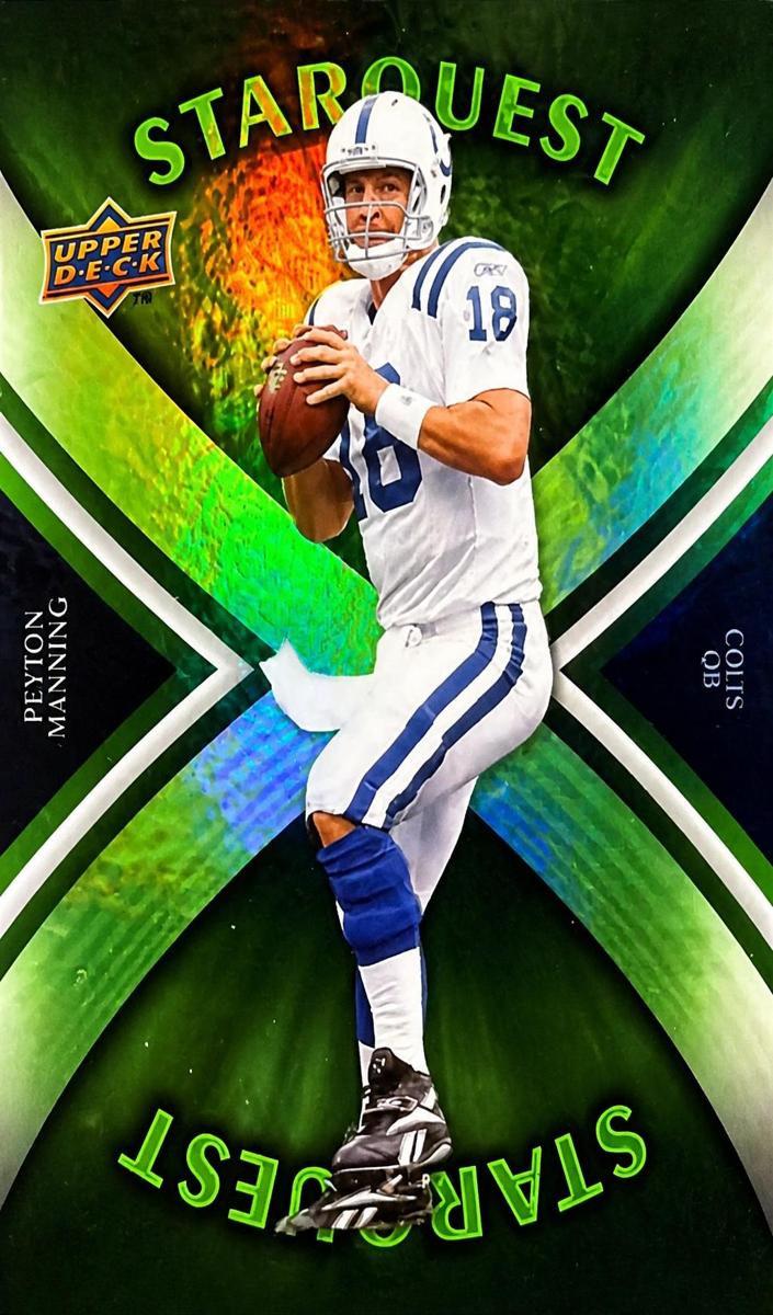 2008 Peyton Manning [Rainbow Green] #SQ25