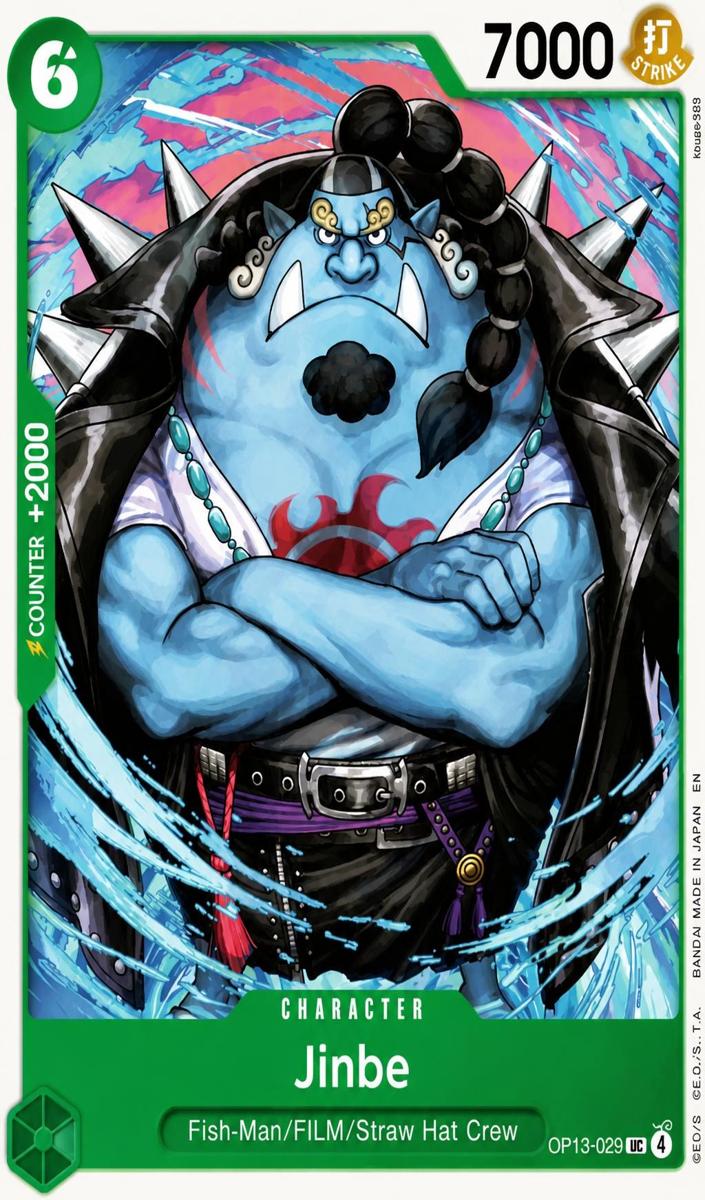2025 One Piece Carrying On His Will Jinbe #OP13-029 card