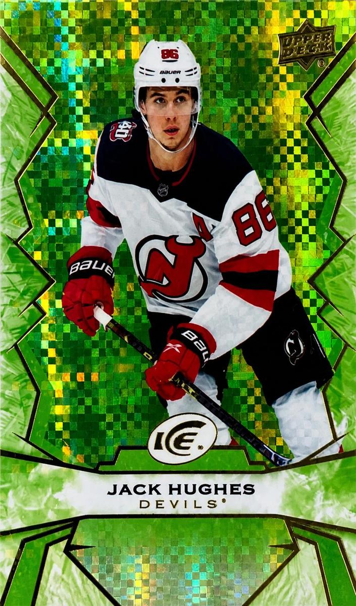 2022 Upper Deck Ice Jack Hughes [Green ] #31 card