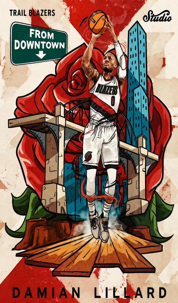2016 Panini Studio Damian Lillard #FD6 card