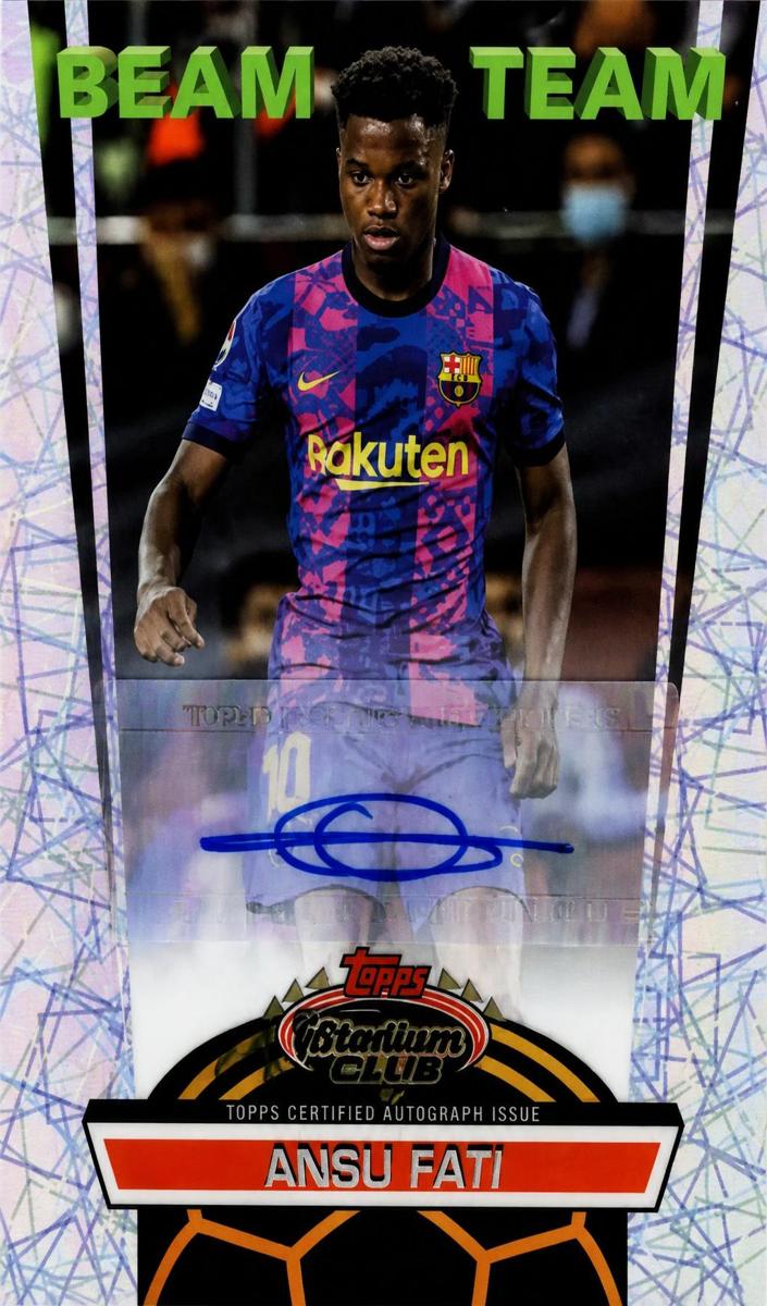 2021 Topps Stadium Club Chrome UEFA Champions League Ansu Fati #BTA-AF card