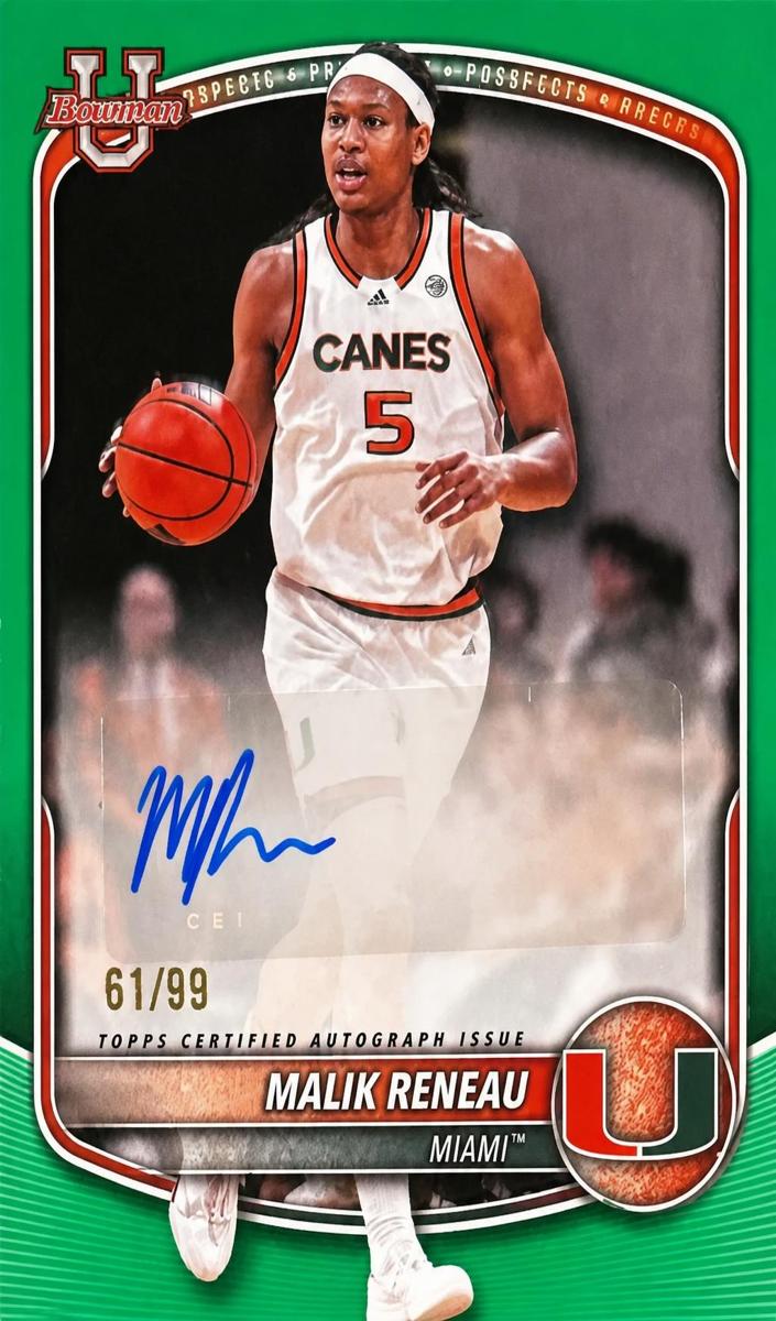 Malik Reneau 2025 Bowman Basketball card