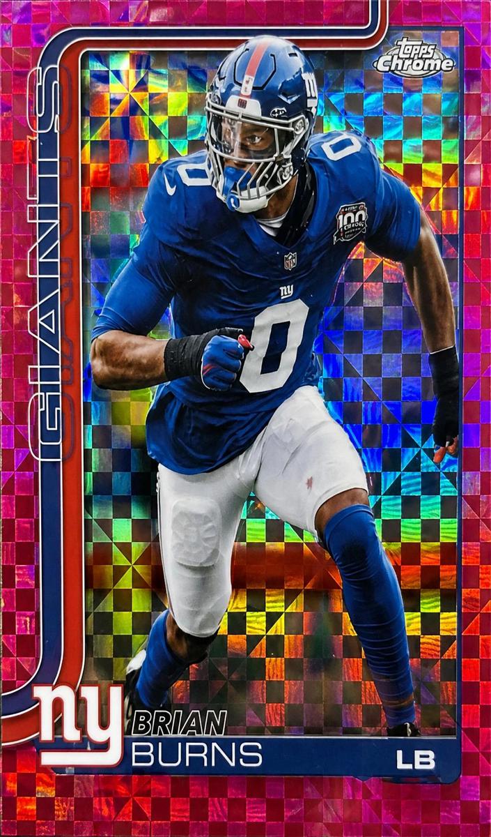 2025 Topps Chrome Brian Burns [X-Fractor Pink] #234 card