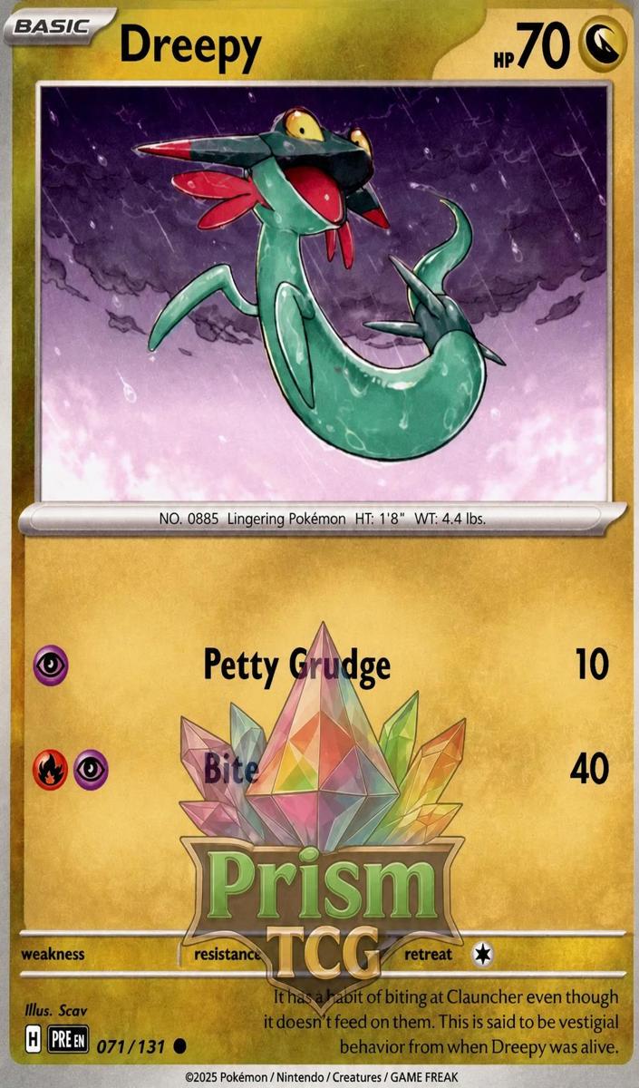 Dreepy 2025 Pokemon Scarlet & Violet Prismatic Evolutions