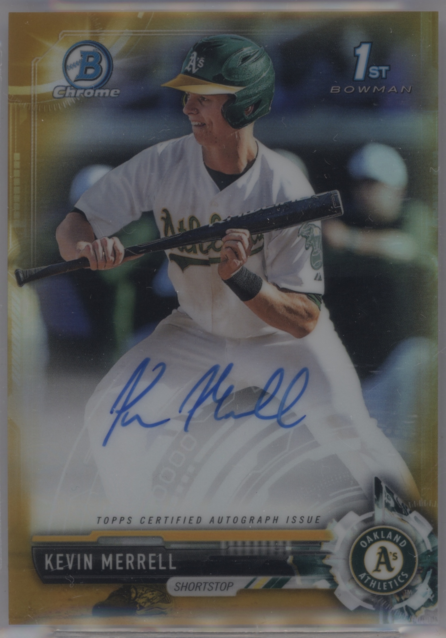 2017 Bowman Draft Baseball Gold Refractor Kevin Merrell #CDA-KM