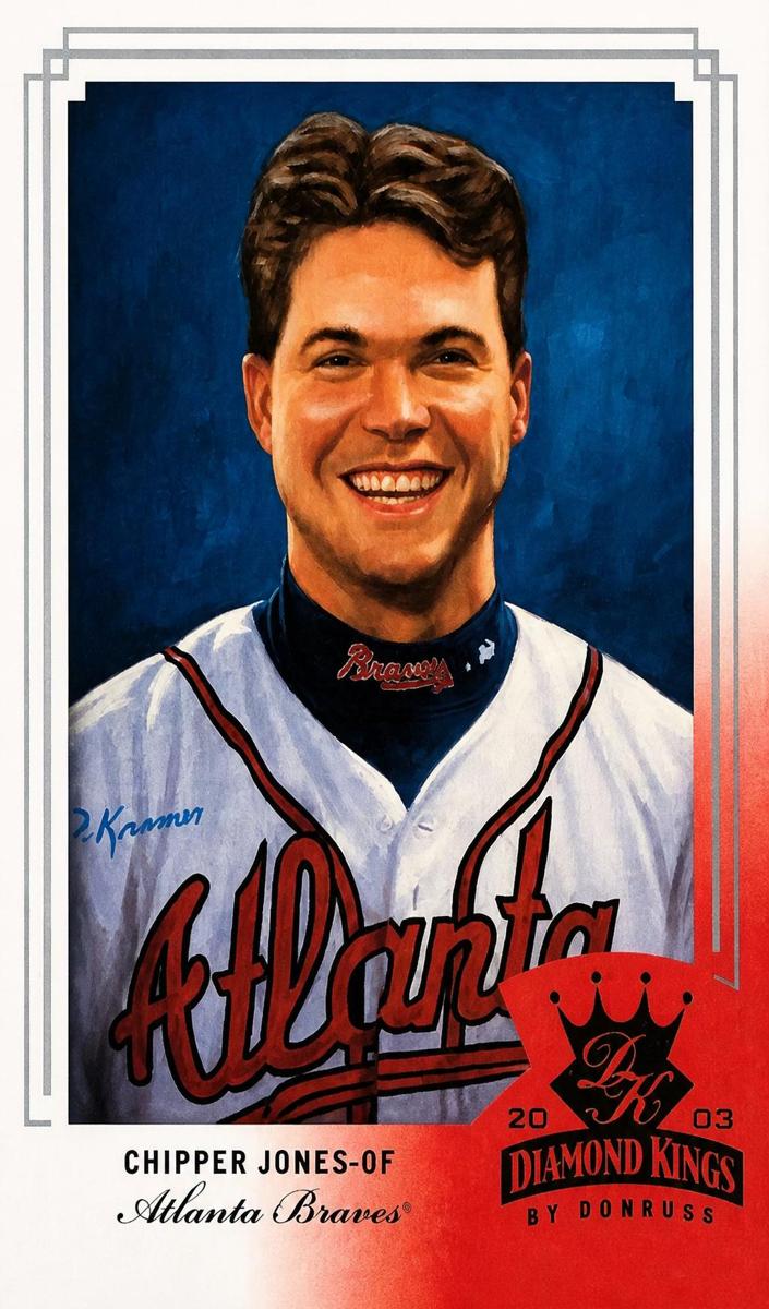 2003 Donruss Diamond Kings Chipper Jones #82 card