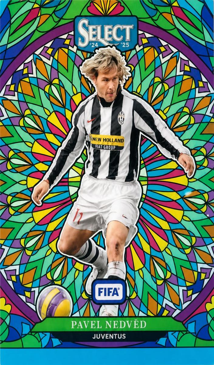 2024 Panini Select FIFA Stained Glass Pavel Nedved #25 card