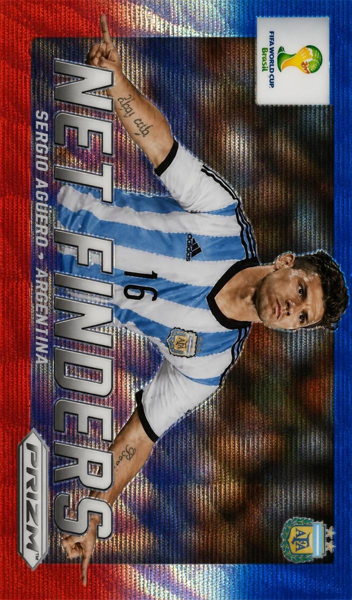2014 Sergio Aguero [Blue & Red Blue Wave] #3