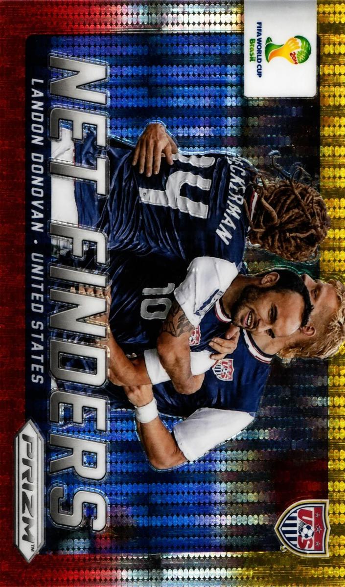 2014 Panini Prizm World Cup Landon Donovan [Yellow & Red Pulsar] #25 card