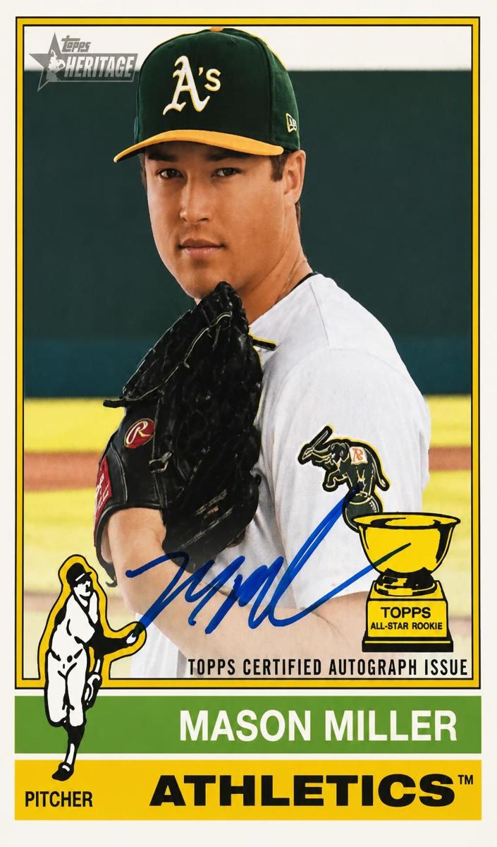 2025 Topps Heritage Real One Autograph Mason Miller #ROA-MMI card