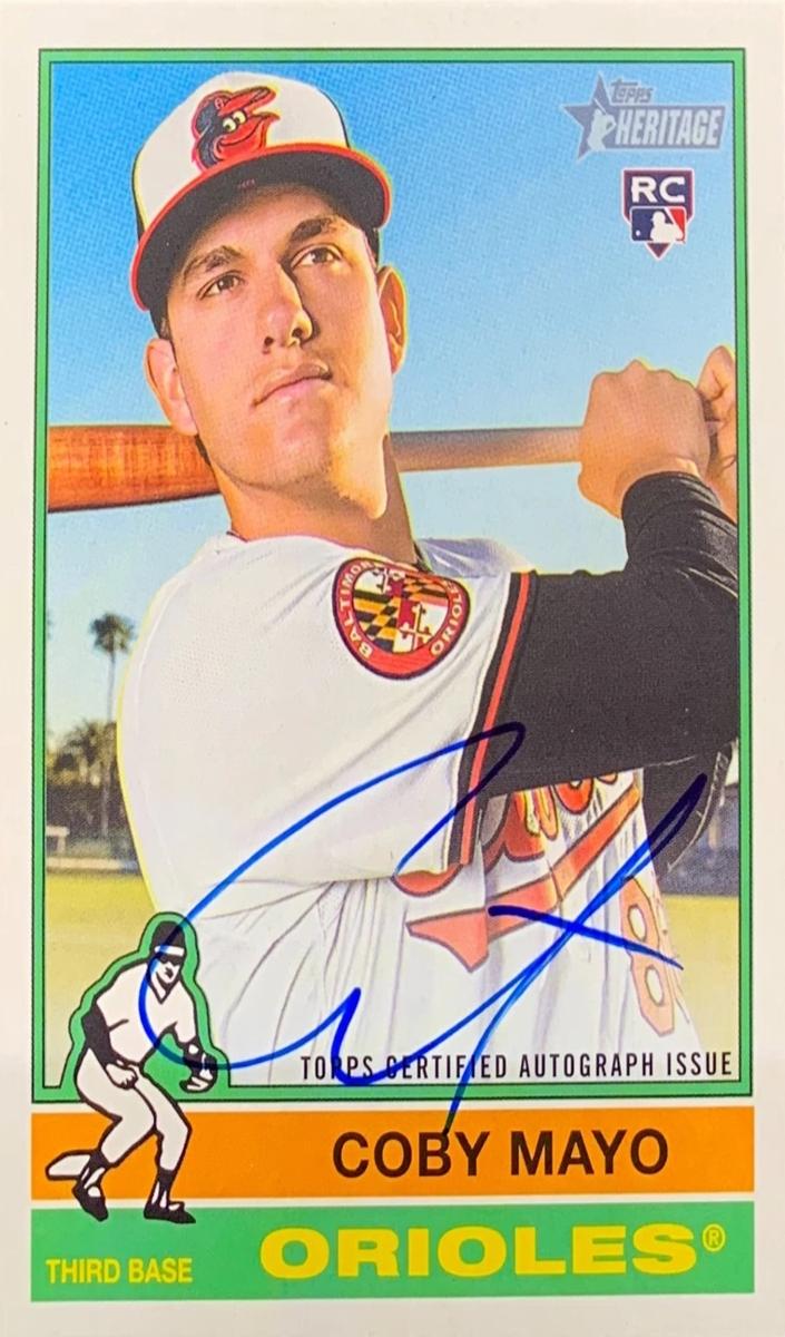 2025 Topps Heritage Real One Autograph Coby Mayo #ROA-CM card