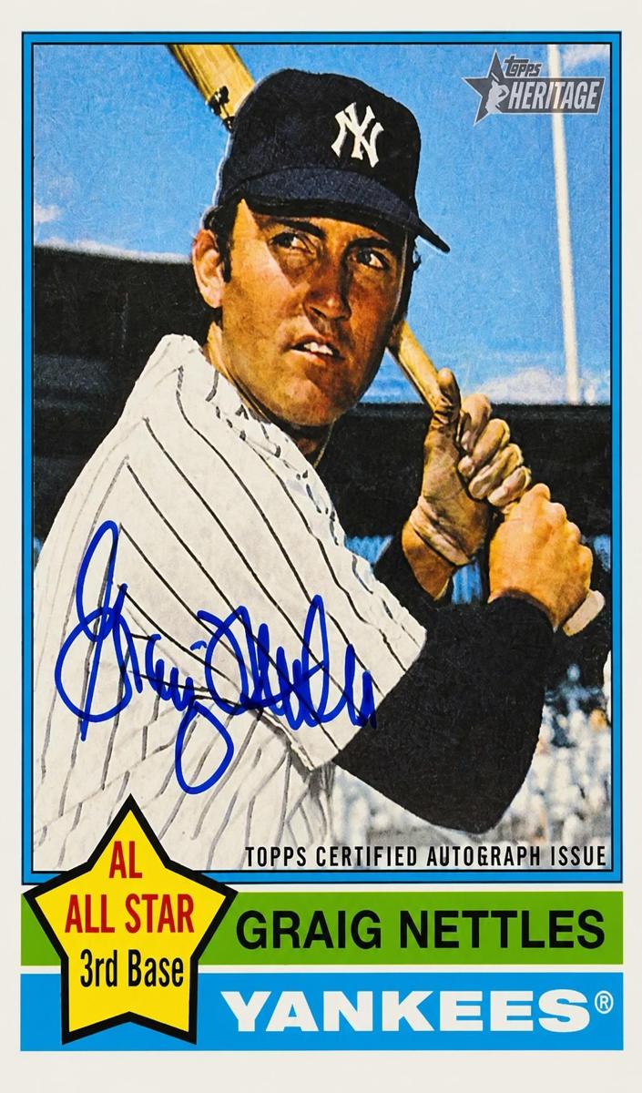 2025 Topps Heritage Real One Autograph Graig Nettles #76RO-GN card
