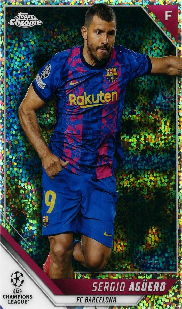 2021 Topps Chrome UEFA Champions League Sergio Aguero [Red] #39 card