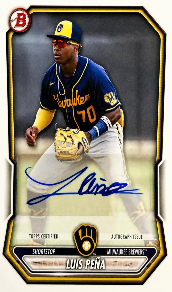 2026 Bowman Luis Pena #BPA-LP card