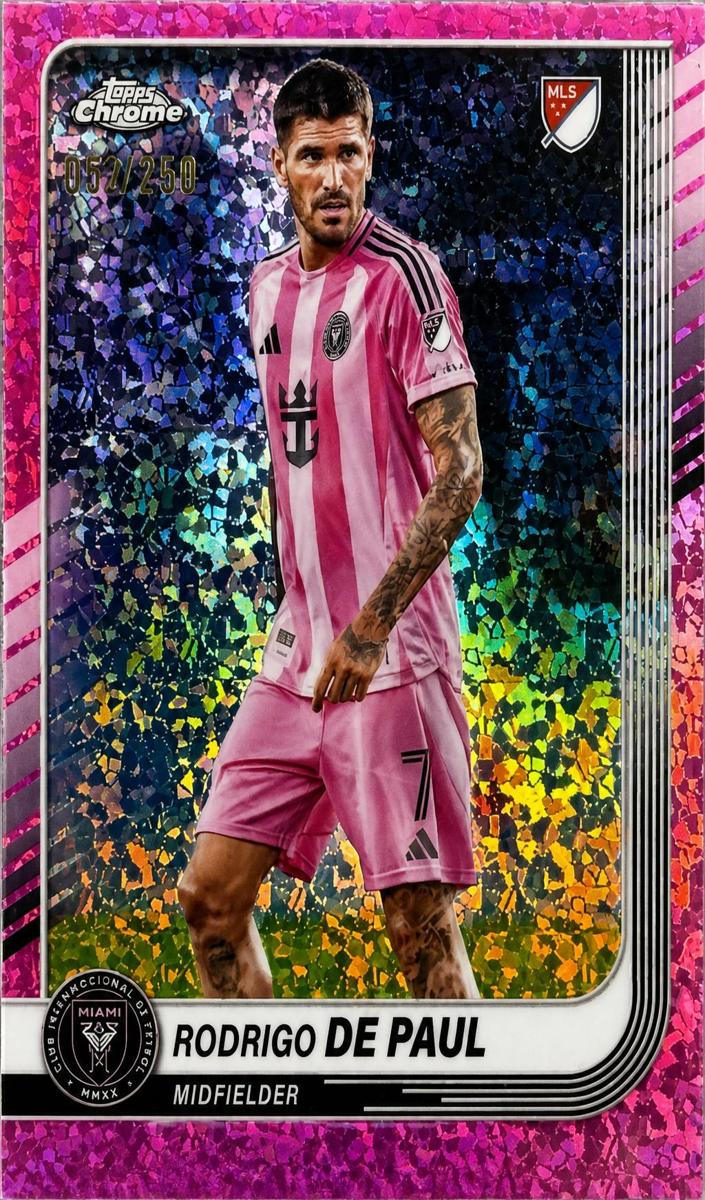 Rodrigo De Paul 2025 Chrome MLS Soccer card