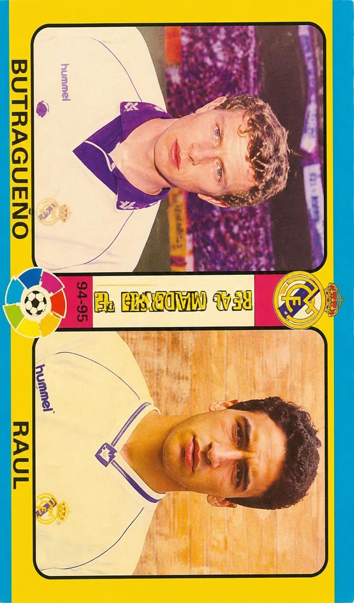 1994 Mundi Cromo Futbol Total Liga 95 Raul Gonzalez #34 card