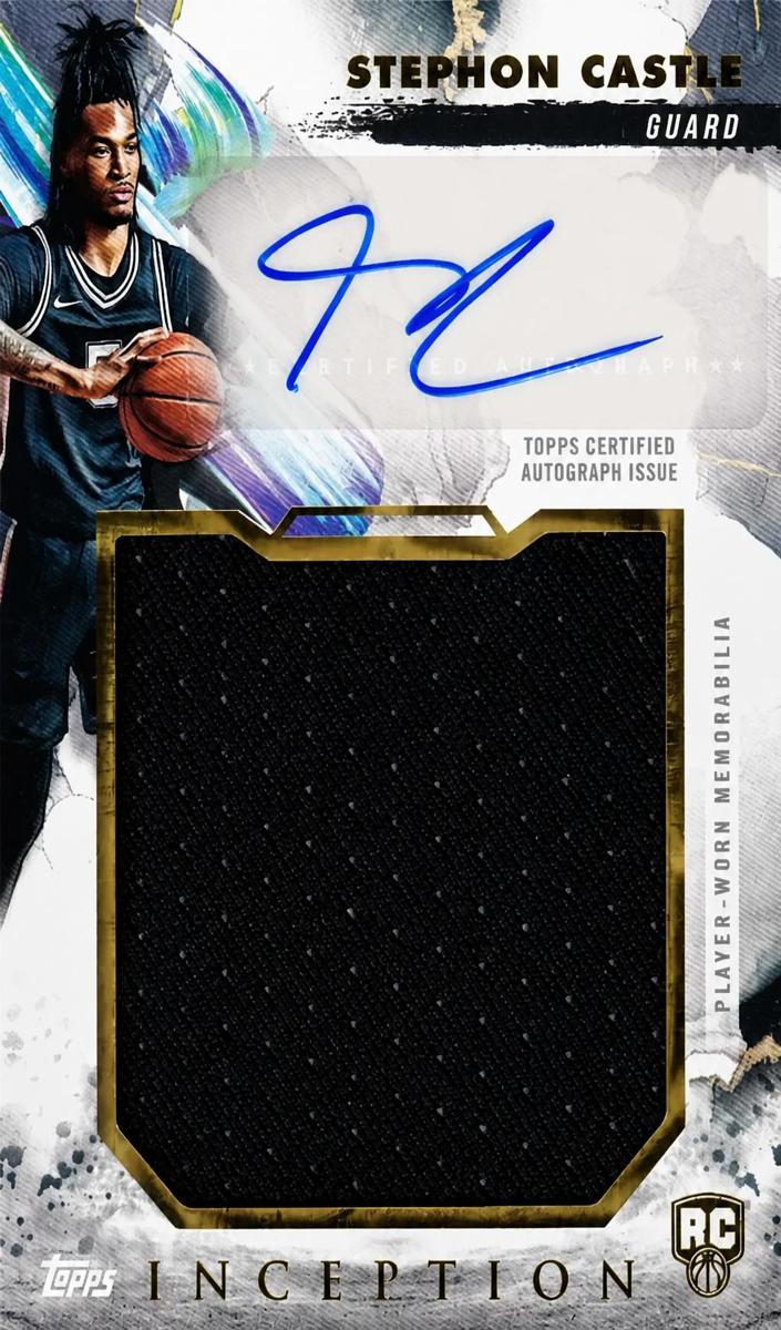 2024 Topps Inception Rookie Jumbo Relic Autograph Stephon Castle #RJR-SC card