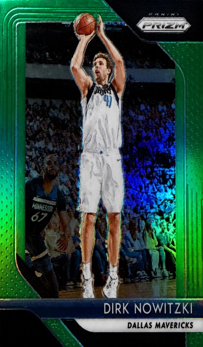 2018 Panini Prizm Dirk Nowitzki [Green] #2 card