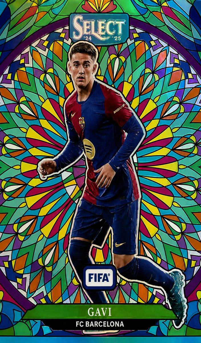2024 Panini Select FIFA Stained Glass Gavi #18 card