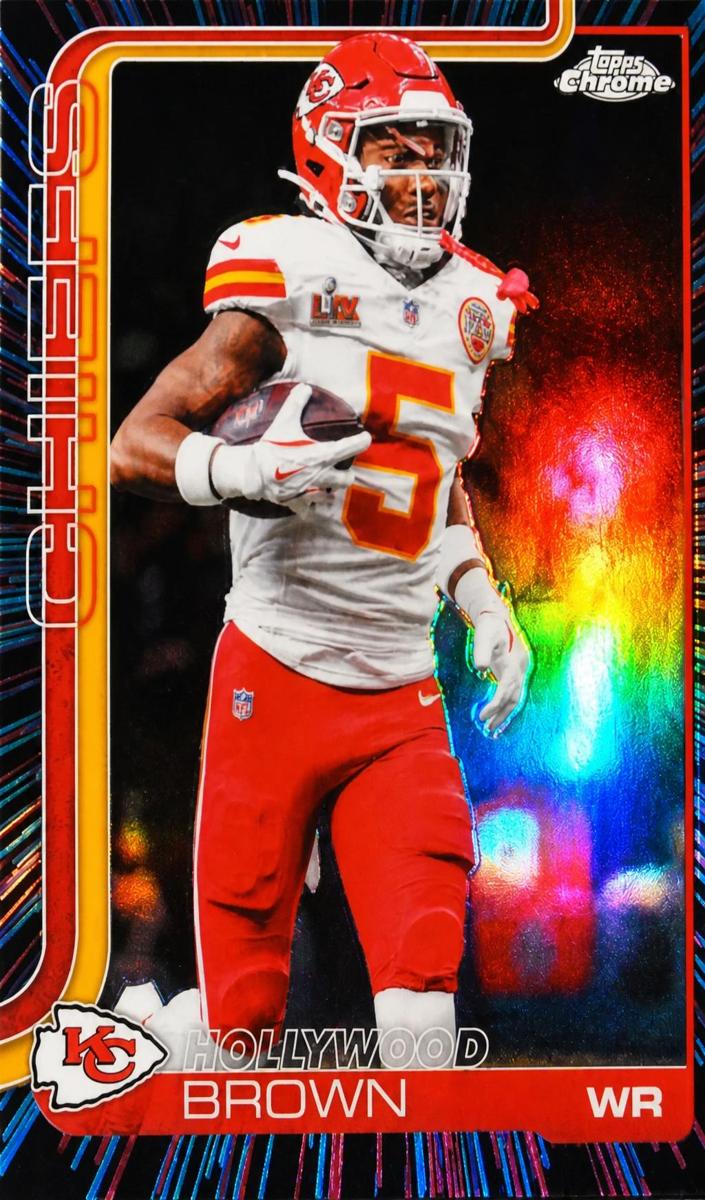 Hollywood Brown 2025 Topps Chrome Football card