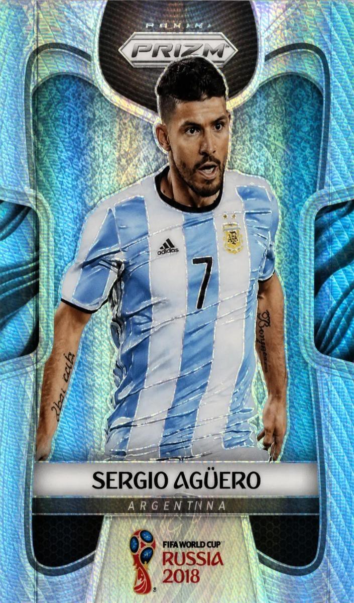 2018 Panini Prizm World Cup Sergio Aguero [Hyper] #11 card
