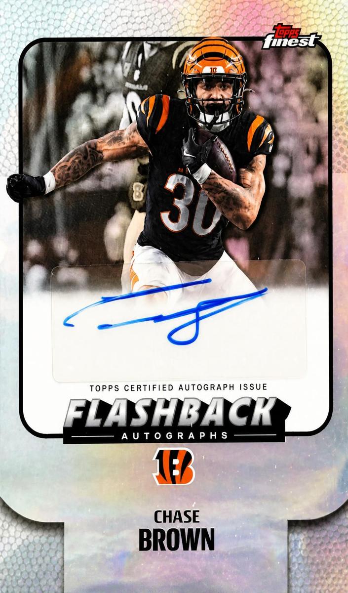 Chase Brown 2025 Topps Finest Flashback Autographs Football
