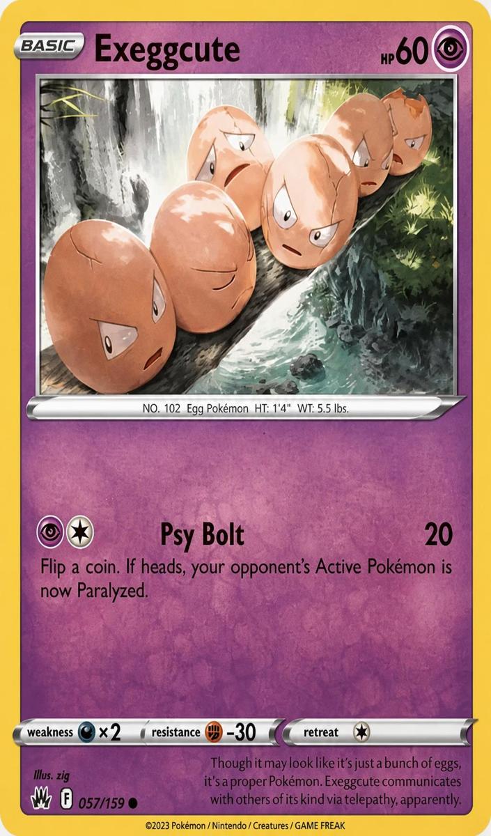 Exeggcute 2023 Pokemon Crown Zenith
