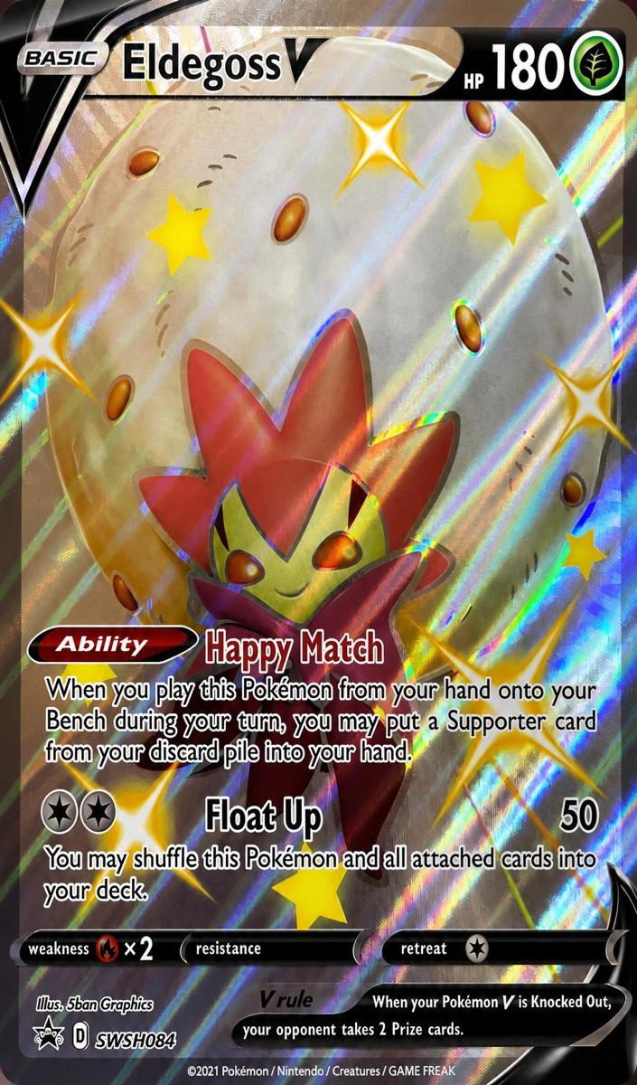 2021 Pokemon SWSH Black Star Promo Eldegoss #SWSH084 card