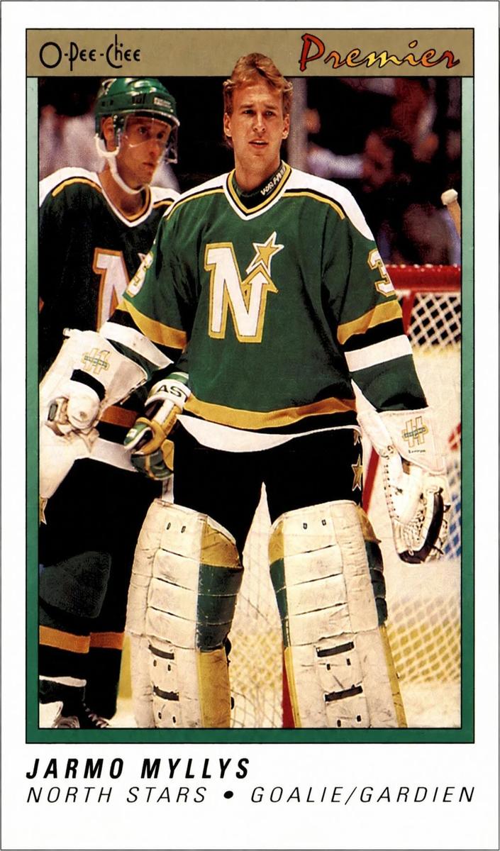 1990 O-Pee-Chee Premier Jarmo Myllys #80 card