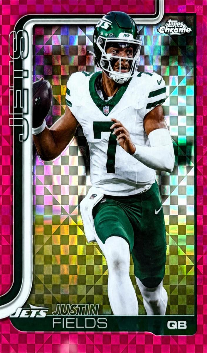 Justin Fields 2025 Topps Chrome Football card