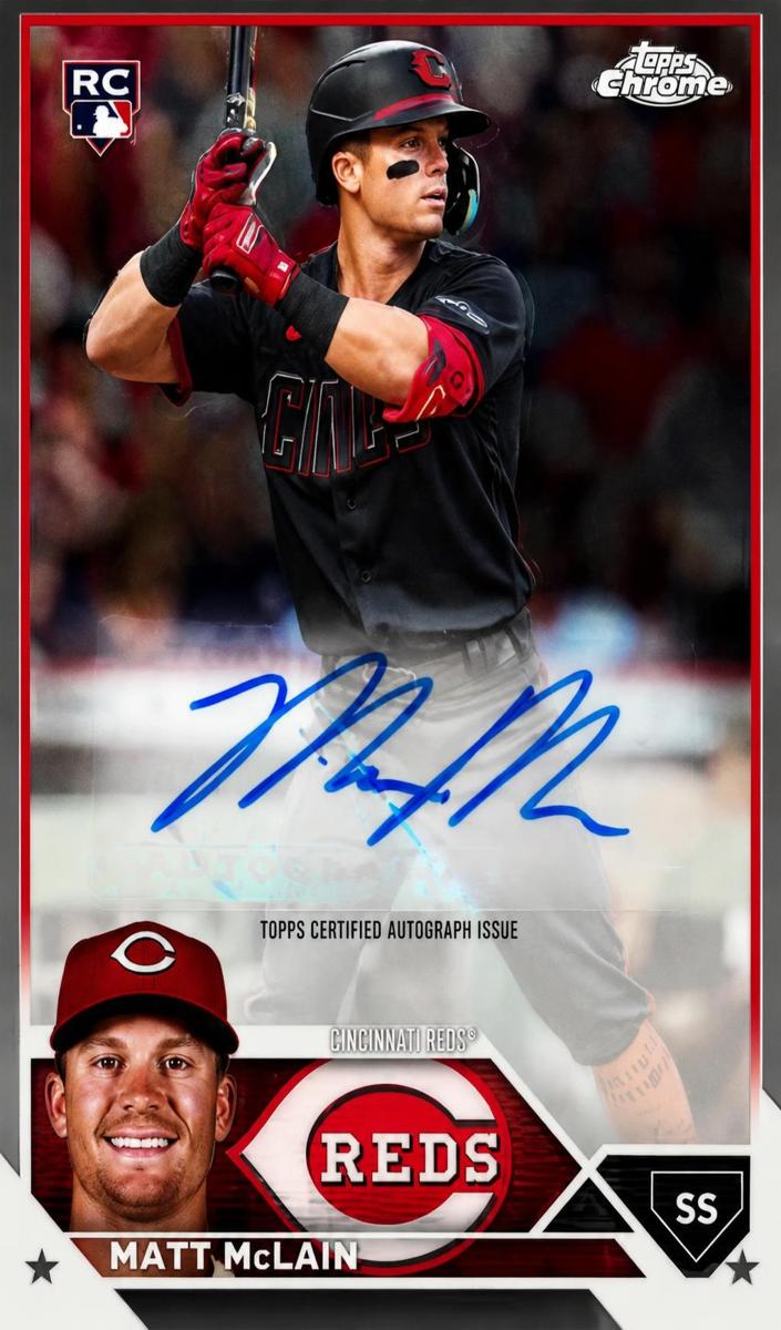 2023 Topps Topps Chrome Blue Refractor #ACMMC Matt McLain front