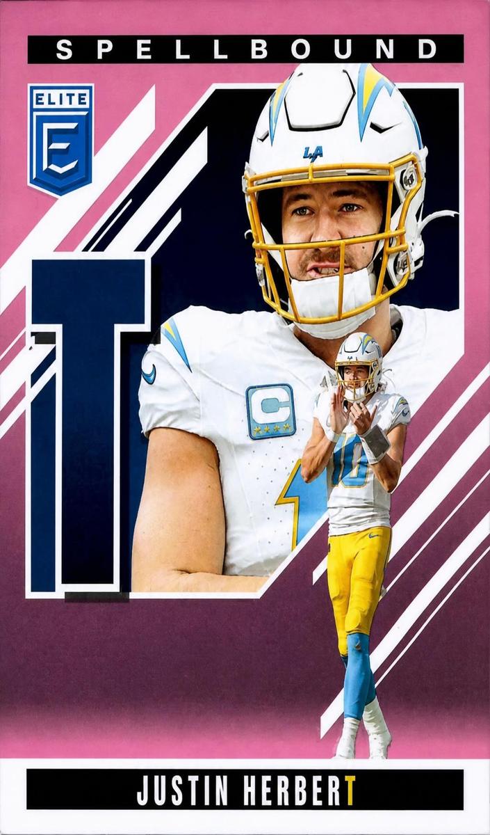 2025 Panini Donruss Elite Spellbound Justin Herbert #40 card
