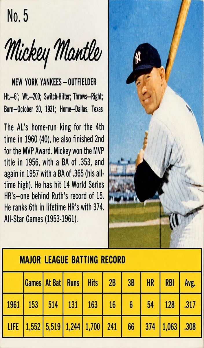 1962 Mickey Mantle #5