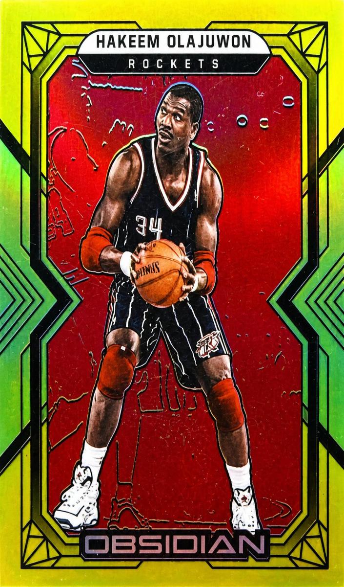 2021 Hakeem Olajuwon [Electric Etch Blue Flood] #147