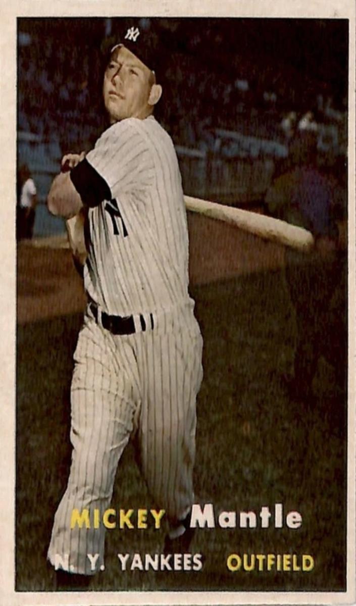 1957 and 1959 Topps #10 Mickey Mantle #95