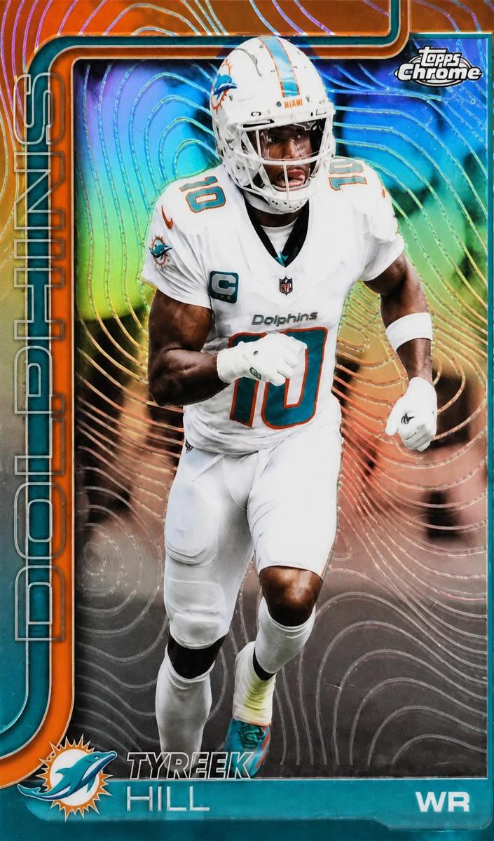 Tyreek Hill 2025 Topps Chrome Football card