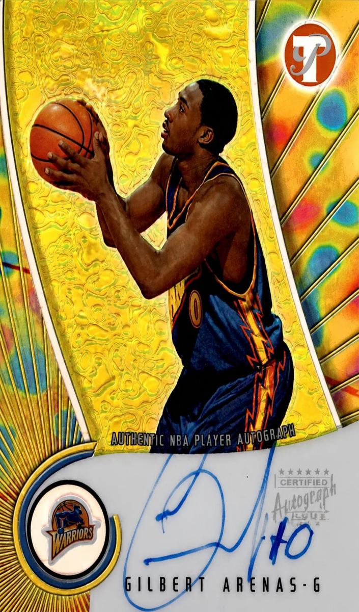2001 Topps Pristine Gilbert Arenas #A-GA card