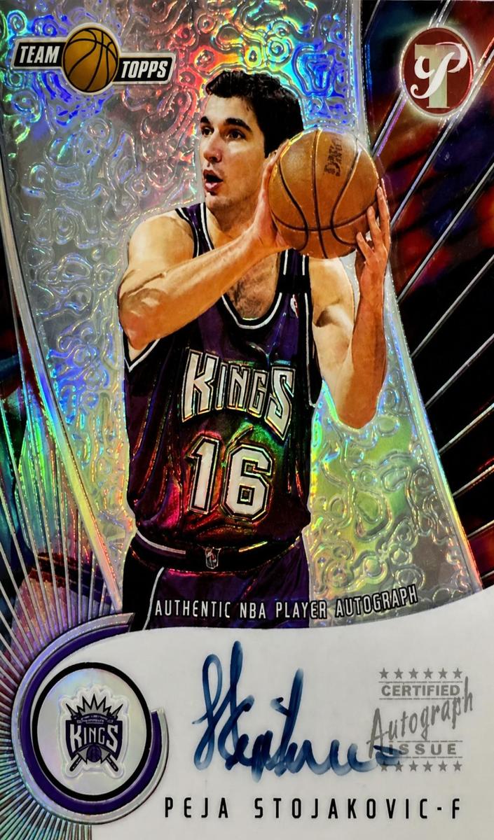 2001 Topps Pristine Peja Stojakovic #A-PS card