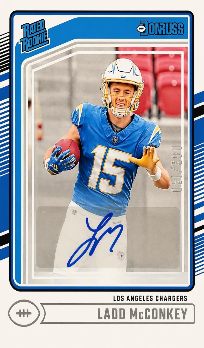 Ladd McConkey 2024 Donruss Football card