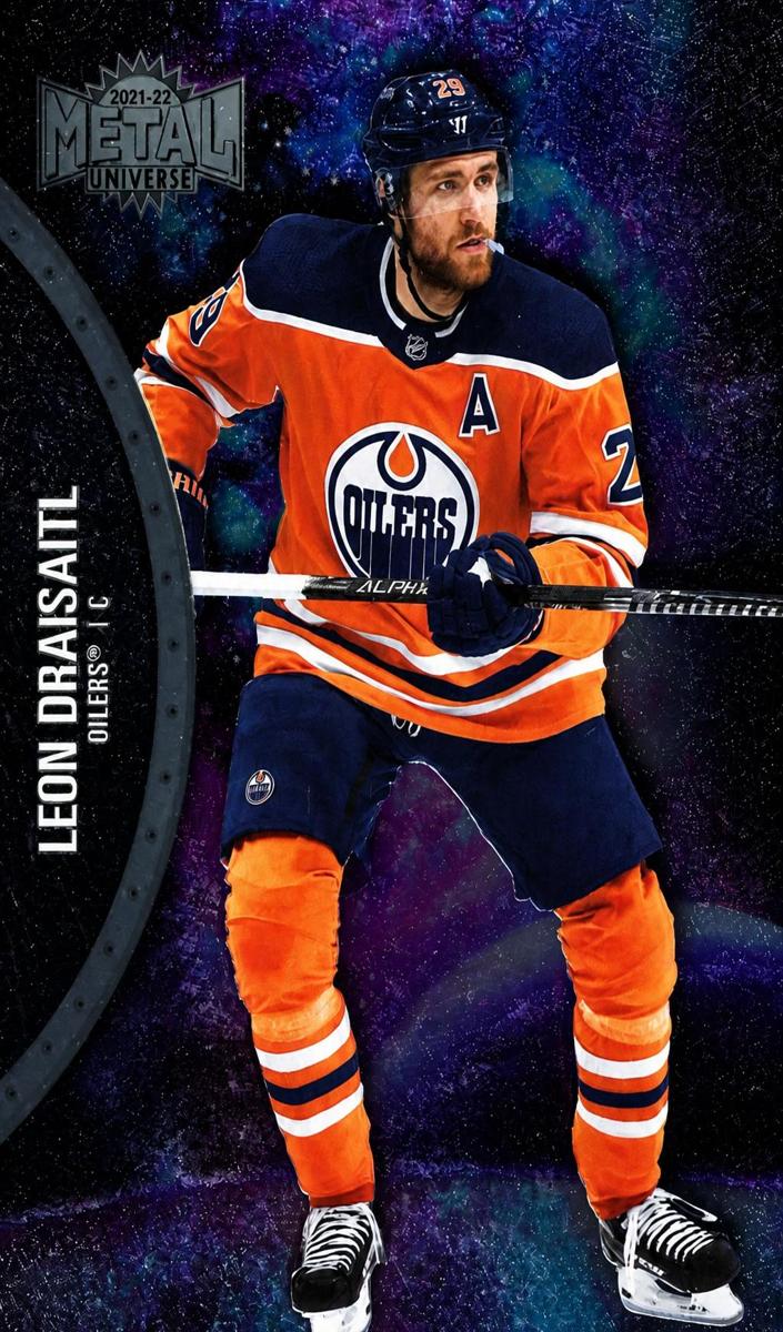 2021 Skybox Metal Universe Leon Draisaitl [Purple Spectrum] #20 card