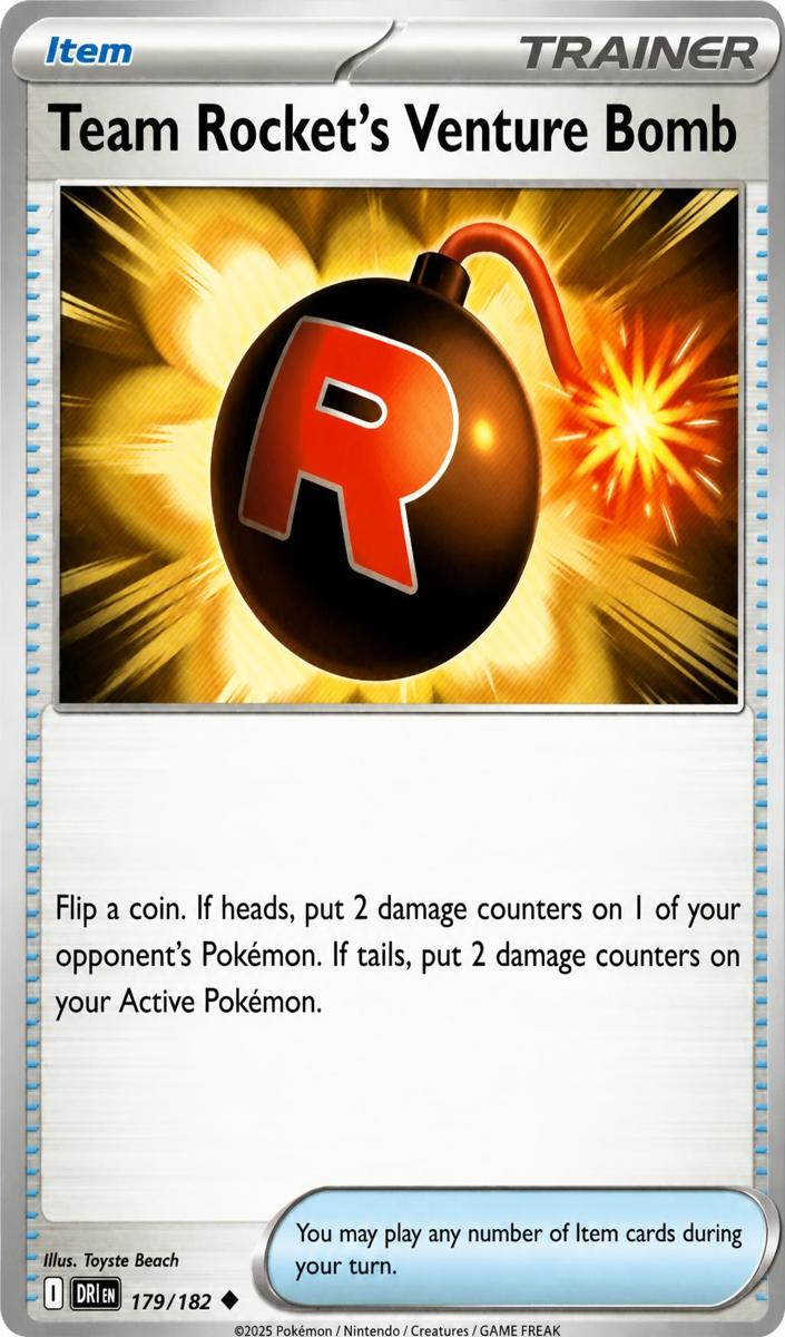 Team Rocket's Venture Bomb 2025 Pokemon Scarlet & Violet Destined Rivals