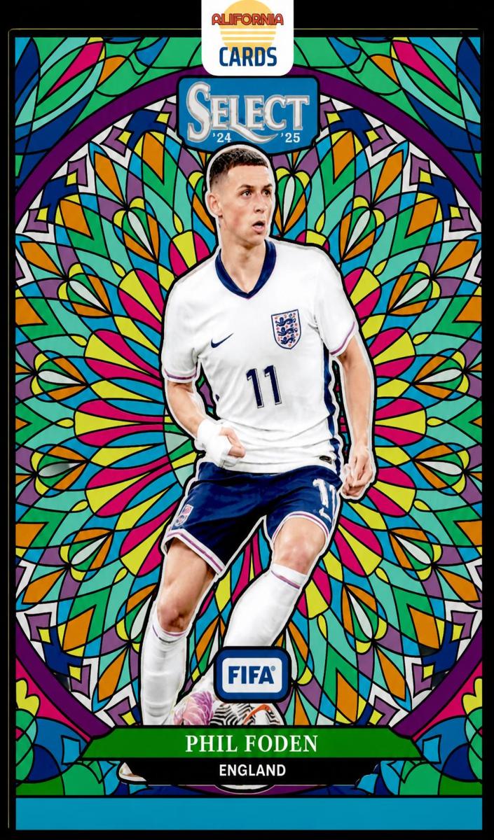 2024 Panini Select FIFA Stained Glass Phil Foden #21 card