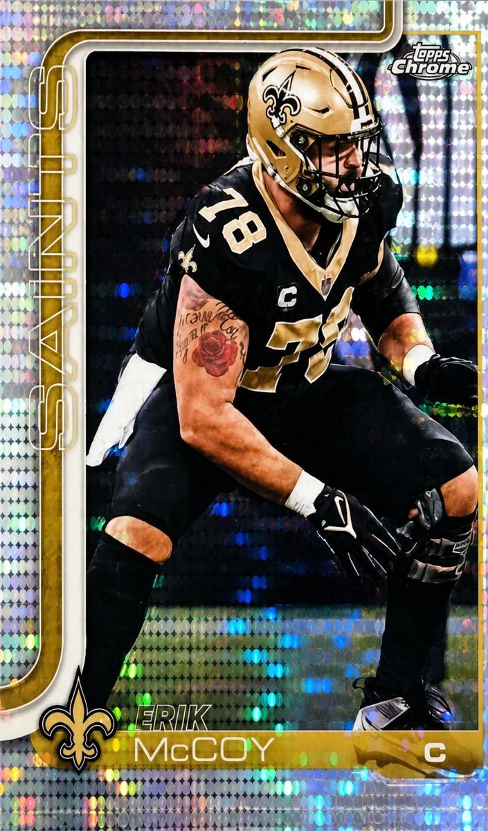 Erik McCoy 2025 Topps Chrome Football card