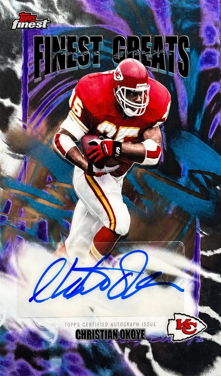 2025 Topps Finest Christian Okoye #FGA-CO card