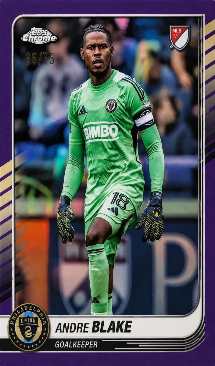 Andre Blake 2025 Chrome MLS Soccer card