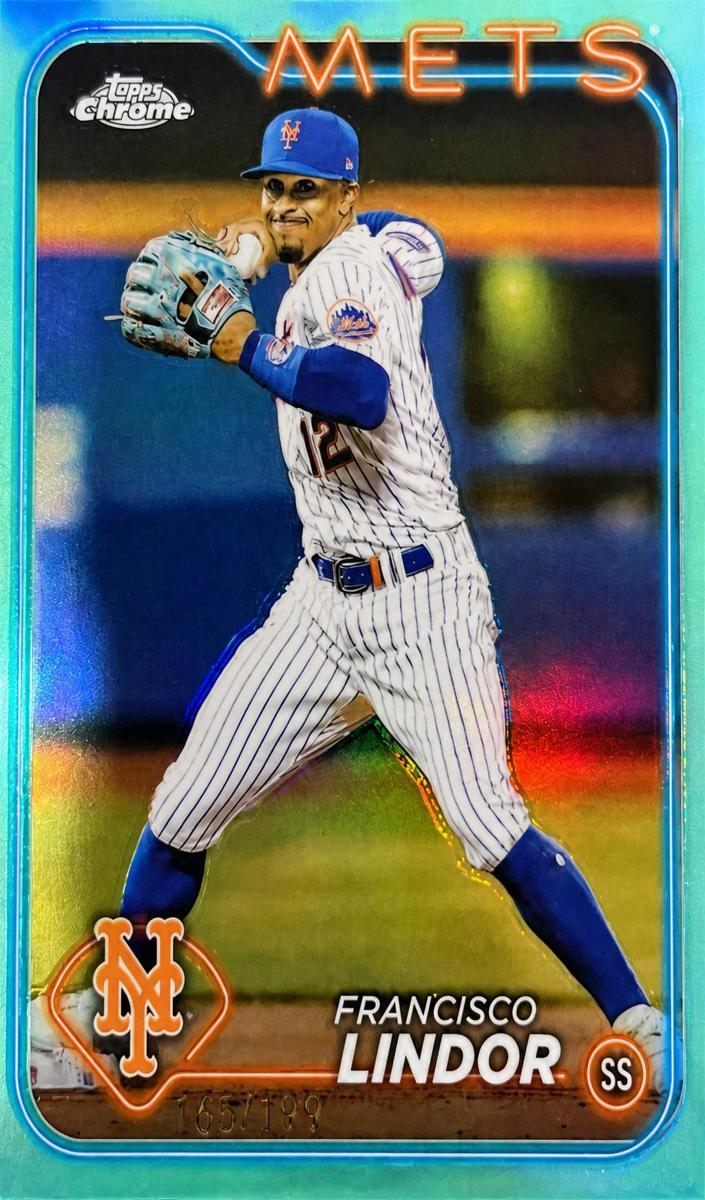 2024 Topps Topps Chrome Refractor #137 Francisco Lindor front