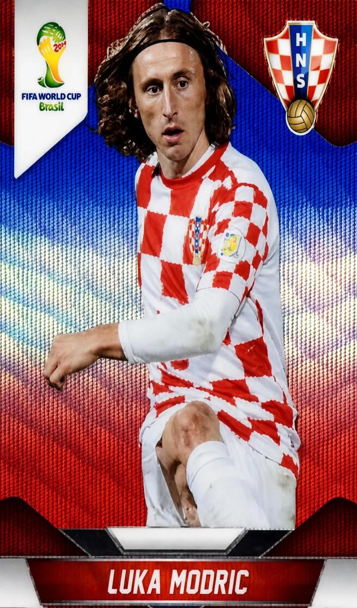 2014 Luka Modric [Blue and Red Wave] #118