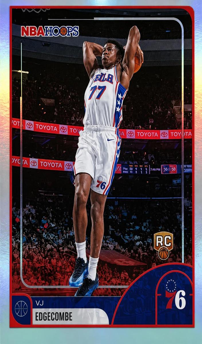 VJ Edgecombe 2025-26 NBA Hoops Basketball card
