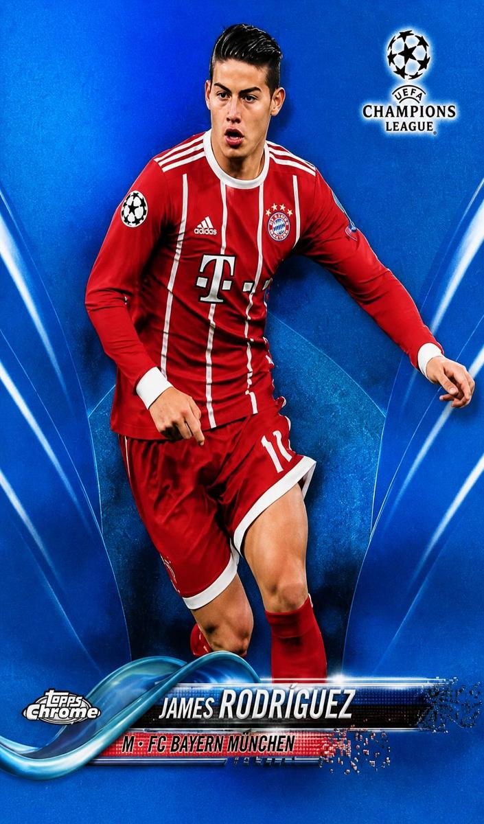2017 Topps Chrome UEFA Champions League James Rodriguez [Orange] #2 card